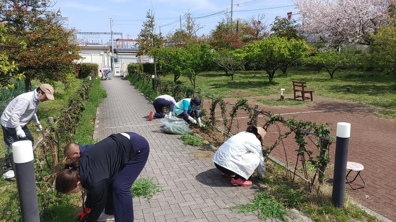 苑庭を綺麗にしました。