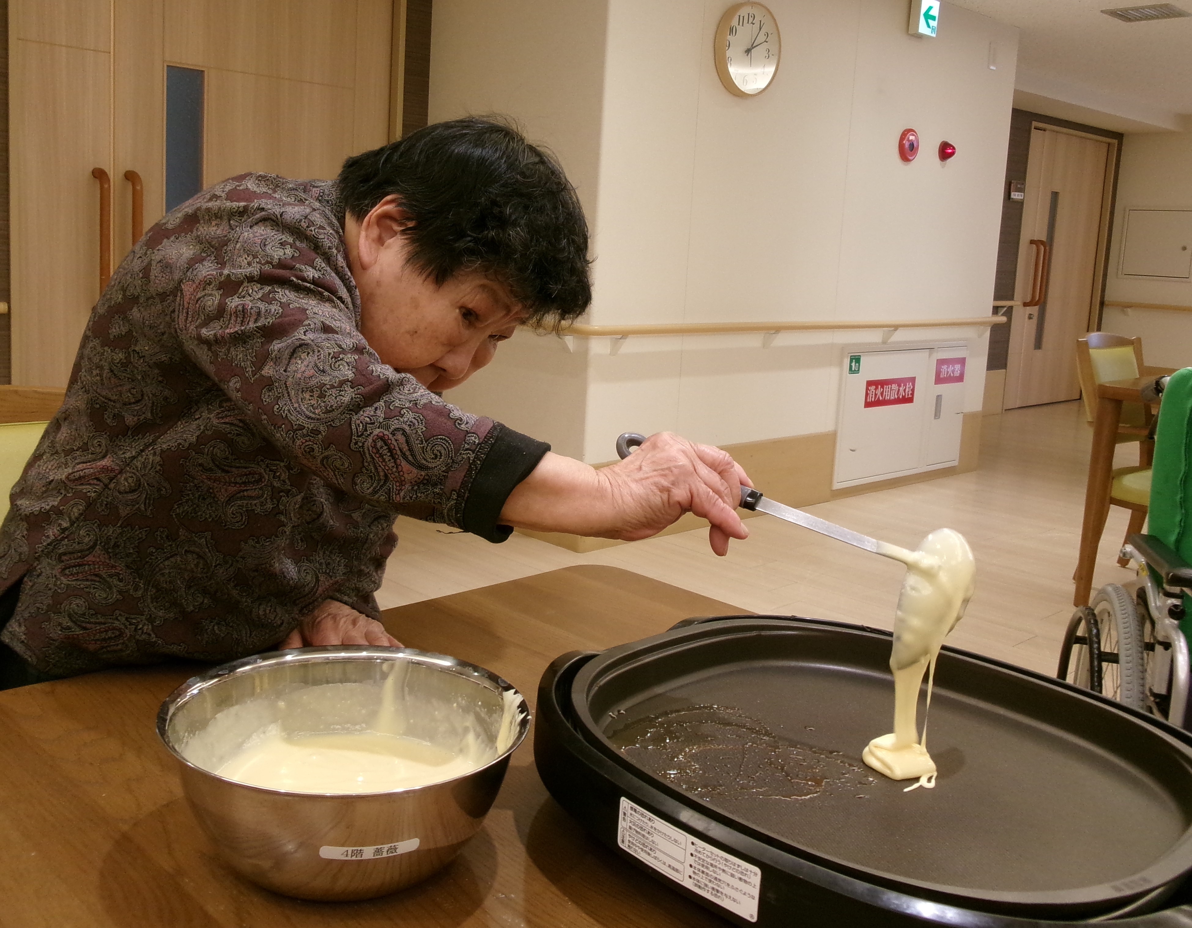 皆でホットケーキ作り＊＊薔薇ユニット＊＊